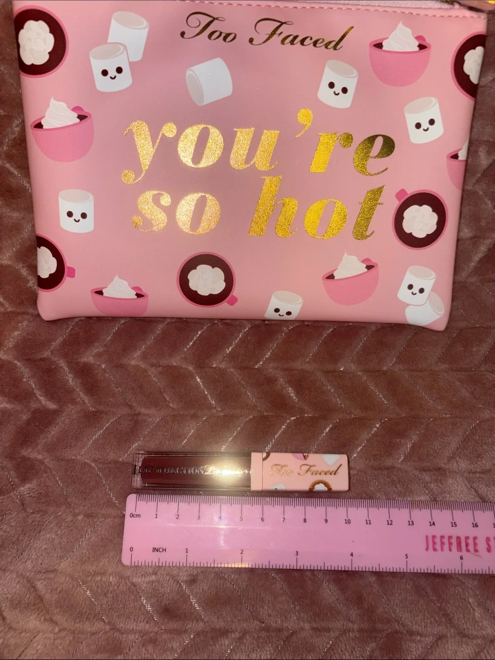 Too Faced You're So Hot ~ Hot Cocoa Bronzer & Lip Injection Gloss & Makeup Bag !